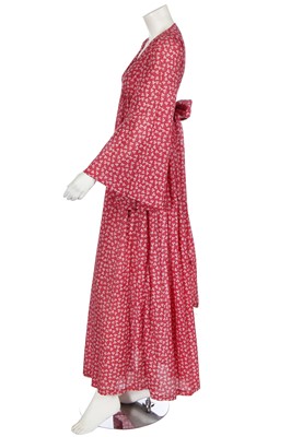 Lot 30 - A Biba printed pink voile maxi-dress, circa 1970