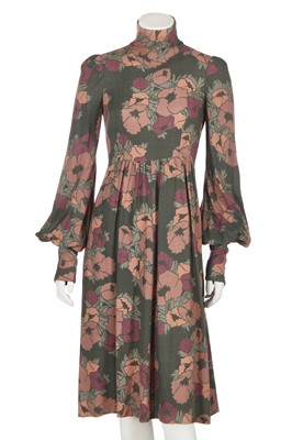 Lot 31 - A Biba printed wool jersey dress, circa 1970