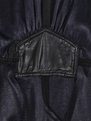 Lot 94 - A Biba black wool and faux cheetah 'dressing gown' jacket, circa 1973