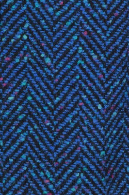 Lot 95 - A Biba black and blue herringbone weave wool suit, circa 1973