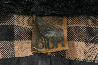 Lot 117 - A Biba checked beige and black wool jacket, circa 1974