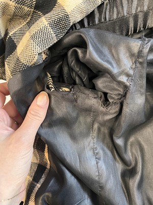 Lot 117 - A Biba checked beige and black wool jacket, circa 1974