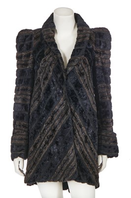 Lot 118 - A Biba faux-fur swing-back coat, circa 1974