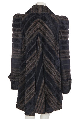 Lot 118 - A Biba faux-fur swing-back coat, circa 1974