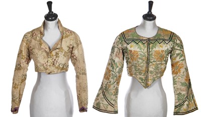 Lot 149 - Two brocaded silk garments, 18th century and later