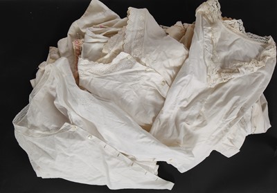 Lot 145 - A large group of lingerie and nightwear, 1890-1930s