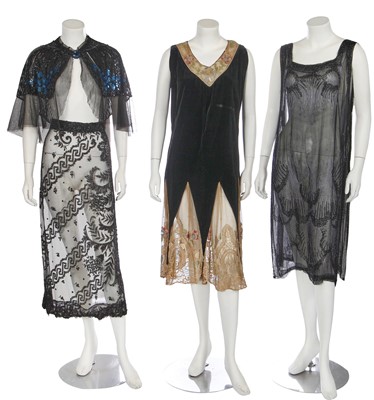 Lot 144 - A group of evening wear, 1920s-1930s