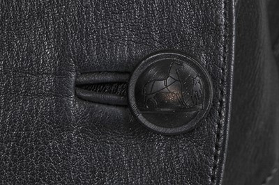 Lot 67 - An Hermès black leather jacket, 1990s