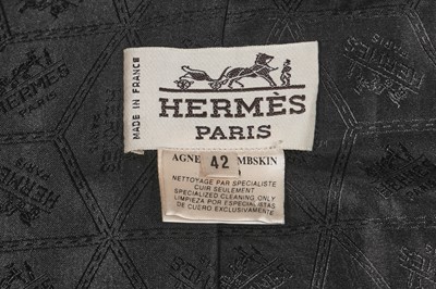 Lot 67 - An Hermès black leather jacket, 1990s