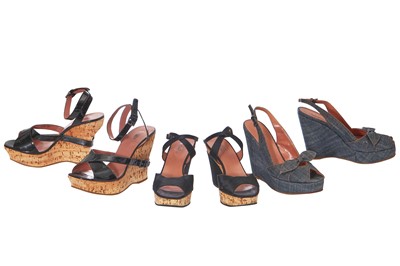 Lot 98 - Three pairs of Alaïa wedge sandals, 2010s