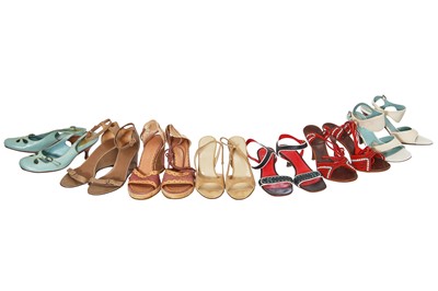 Lot 136 - A group of designer summer sandals, 2000s