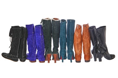 Lot 127 - A group of leather and suede boots, 2010s
