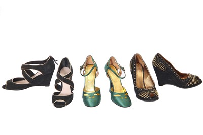 Lot 103 - Three pairs of Miu Miu shoes, 2010s