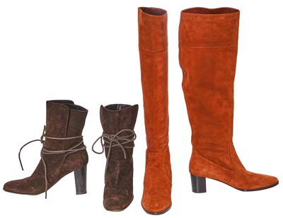 Lot 59 - Two pairs of Hermès boots, 2010s