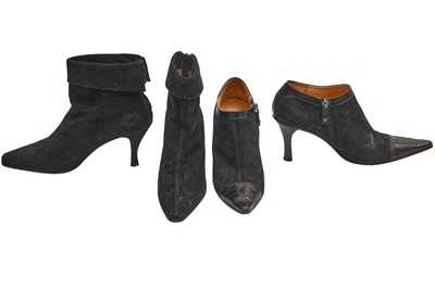 Lot 14 - Two pairs of Chanel ankle boots, 2010s