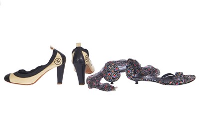 Lot 38 - Two pairs of Chanel shoes, 2000s