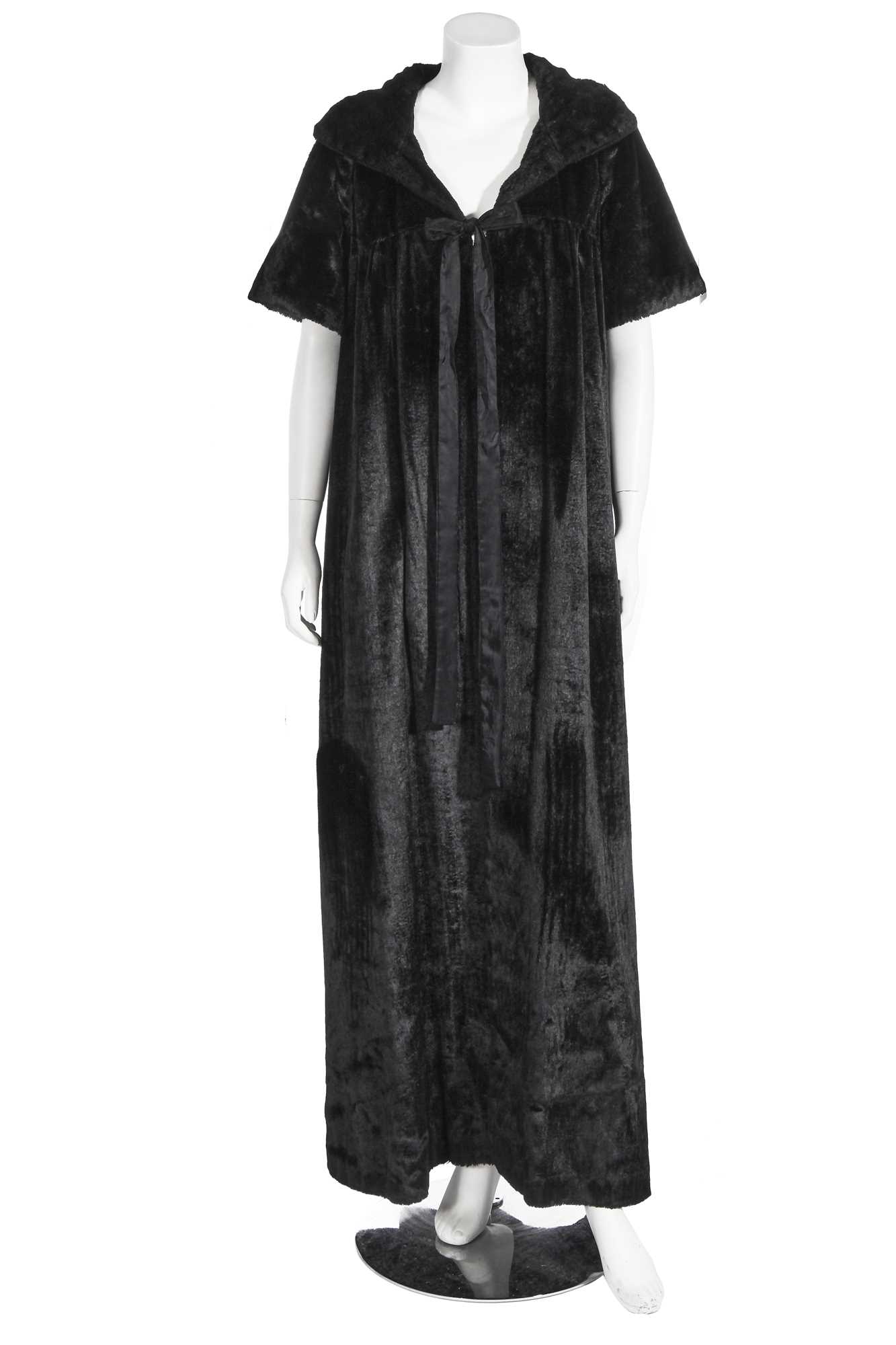 Lot 35 - A good Biba black faux-fur pelisse, circa 1970