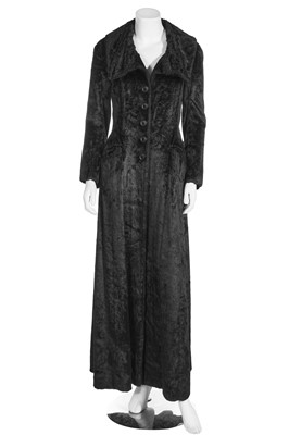 Lot 36 - A good Biba black faux-fur maxi coat, circa 1970