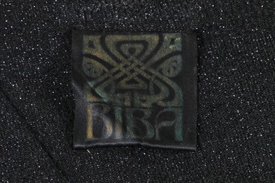 Lot 82 - A Biba lurex-flecked black viscose jersey dress, circa 1972