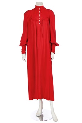 Lot 4 - A Biba red flanesta 'Edwardian Nightshirt' dress, 1968