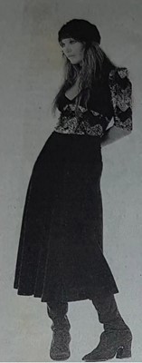 Lot 124 - A Biba sequined black brushed wool jersey dress, circa 1974