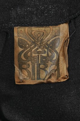 Lot 124 - A Biba sequined black brushed wool jersey dress, circa 1974