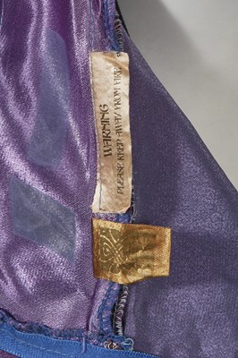 Lot 126 - A Biba lavender satin halterneck dress, circa 1974