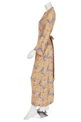 Lot 85 - A Biba Art Deco printed crêpe wrap dress, circa 1972