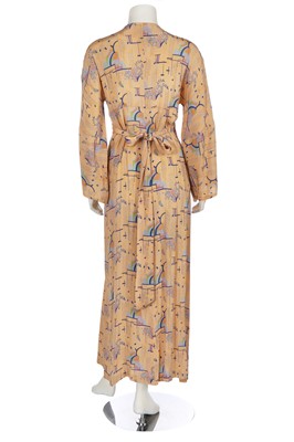 Lot 85 - A Biba Art Deco printed crêpe wrap dress, circa 1972