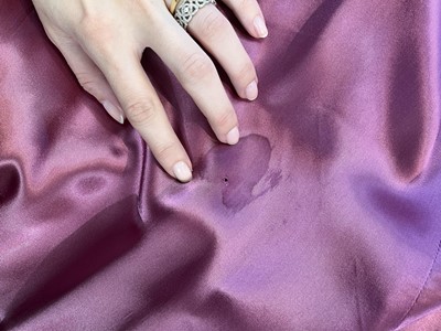 Lot 7 - A Biba gothic-inspired purple satin over-dress, circa 1968