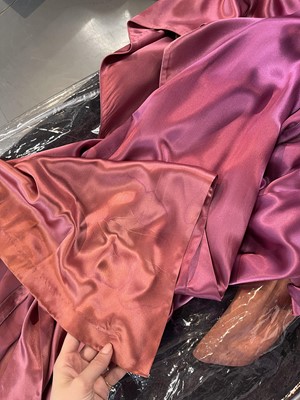 Lot 7 - A Biba gothic-inspired purple satin over-dress, circa 1968