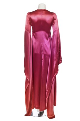 Lot 7 - A Biba gothic-inspired purple satin over-dress, circa 1968