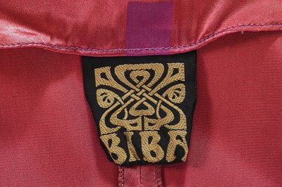 Lot 7 - A Biba gothic-inspired purple satin over-dress, circa 1968
