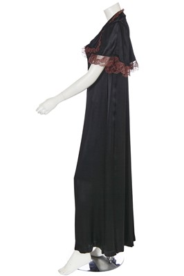 Lot 120 - A Biba black satin over-dress, circa 1974