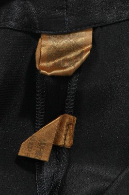 Lot 120 - A Biba black satin over-dress, circa 1974