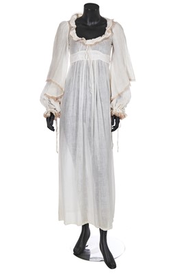 Lot 37 - A Biba white muslin maxi dress, circa 1970