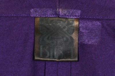 Lot 98 - A Biba purple wool jersey evening ensemble, 1973