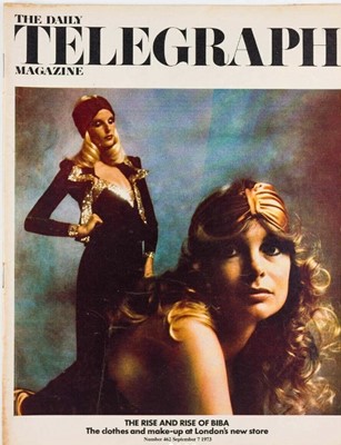 Lot 98 - A Biba purple wool jersey evening ensemble, 1973