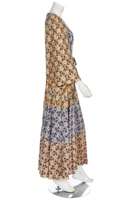 Lot 123 - A Biba floral printed rayon jersey maxi dress, circa 1974