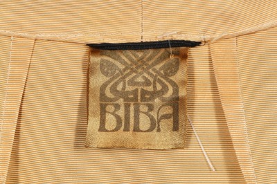 Lot 128 - A Biba champagne rayon bengaline ensemble, circa 1974