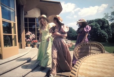 Lot 100 - A Biba lavender cotton maxi dress, circa 1973