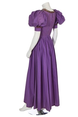 Lot 100 - A Biba lavender cotton maxi dress, circa 1973