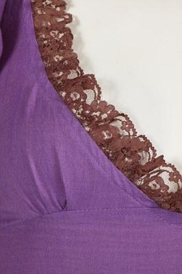 Lot 100 - A Biba lavender cotton maxi dress, circa 1973