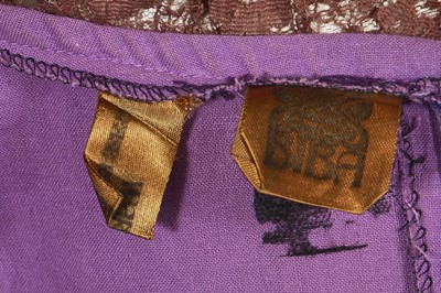 Lot 100 - A Biba lavender cotton maxi dress, circa 1973
