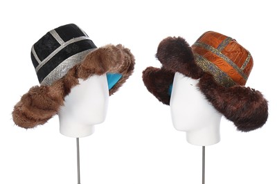 Lot 56 - Fur hats, including grey and red fox examples...
