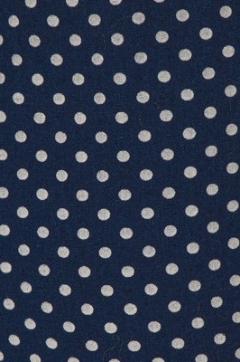 Lot 101 - A Biba navy and white polka dot linen dress, circa 1973