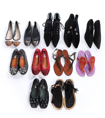 Lot 57 - Designer footwear, 11 pairs including two...