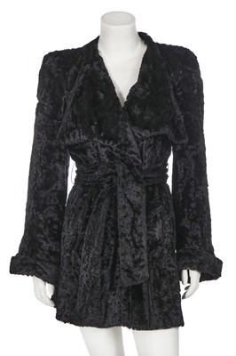 Lot 130 - A Biba black faux fur jacket, circa 1974