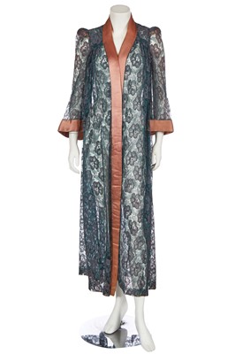 Lot 103 - A Biba green lace robe, circa 1973