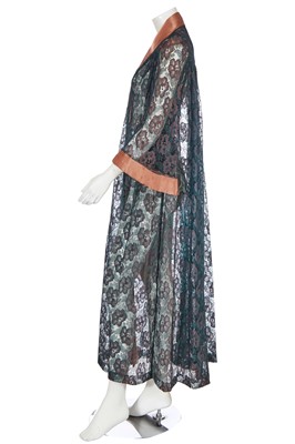 Lot 103 - A Biba green lace robe, circa 1973